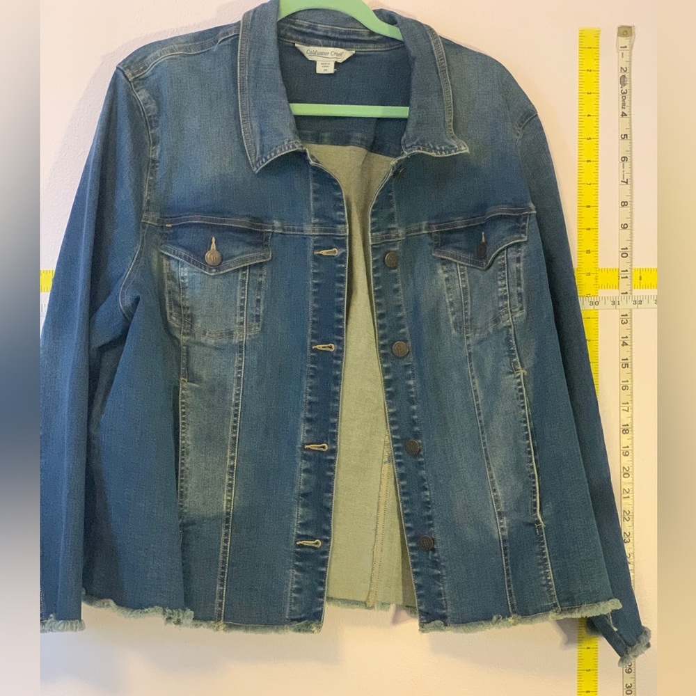Frayed Edge Coldwater Creek Denim Jacket 2X
